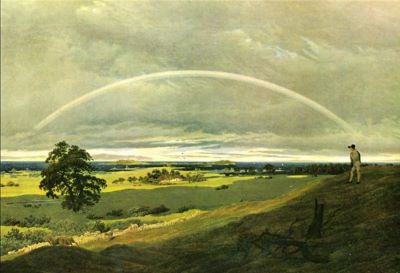 Landscape with rainbow Caspar David Friedrich